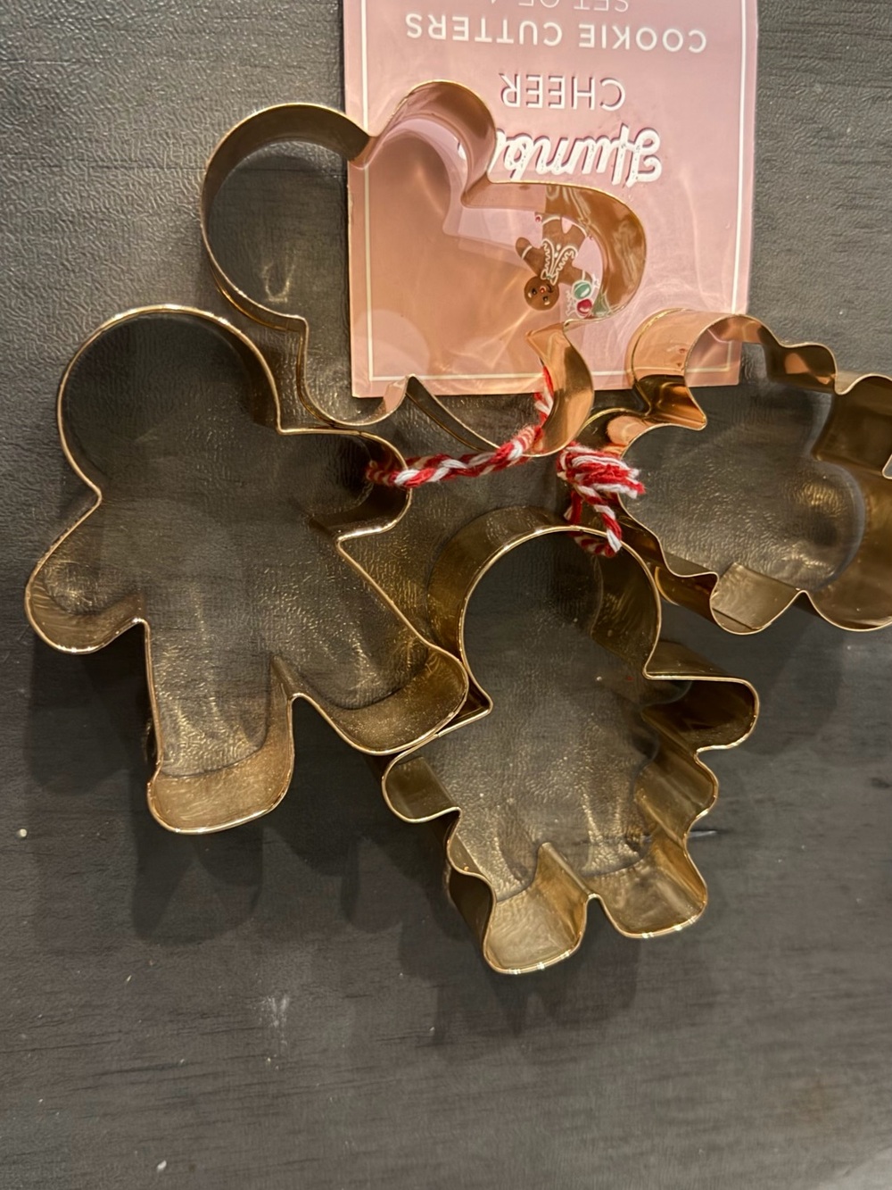 Kohl's Gold-Tone Holiday Gingerbread Cookie Cutter Set - 3 sets available $7each